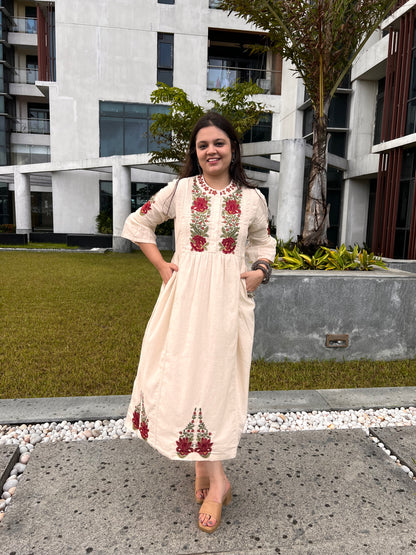 ANSH WHIMSICAL KHADI DRESS